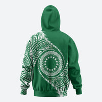 Cook Islands Gospel Day Hoodie Green Tribal Curves