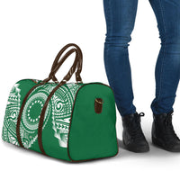 Cook Islands Gospel Day Travel Bag Green Tribal Curves