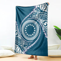Cook Islands Gospel Day Blanket Blue Tribal Curves