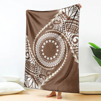 Cook Islands Gospel Day Blanket Brown Tribal Curves