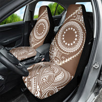 Cook Islands Gospel Day Car Seat Cover Brown Tribal Curves