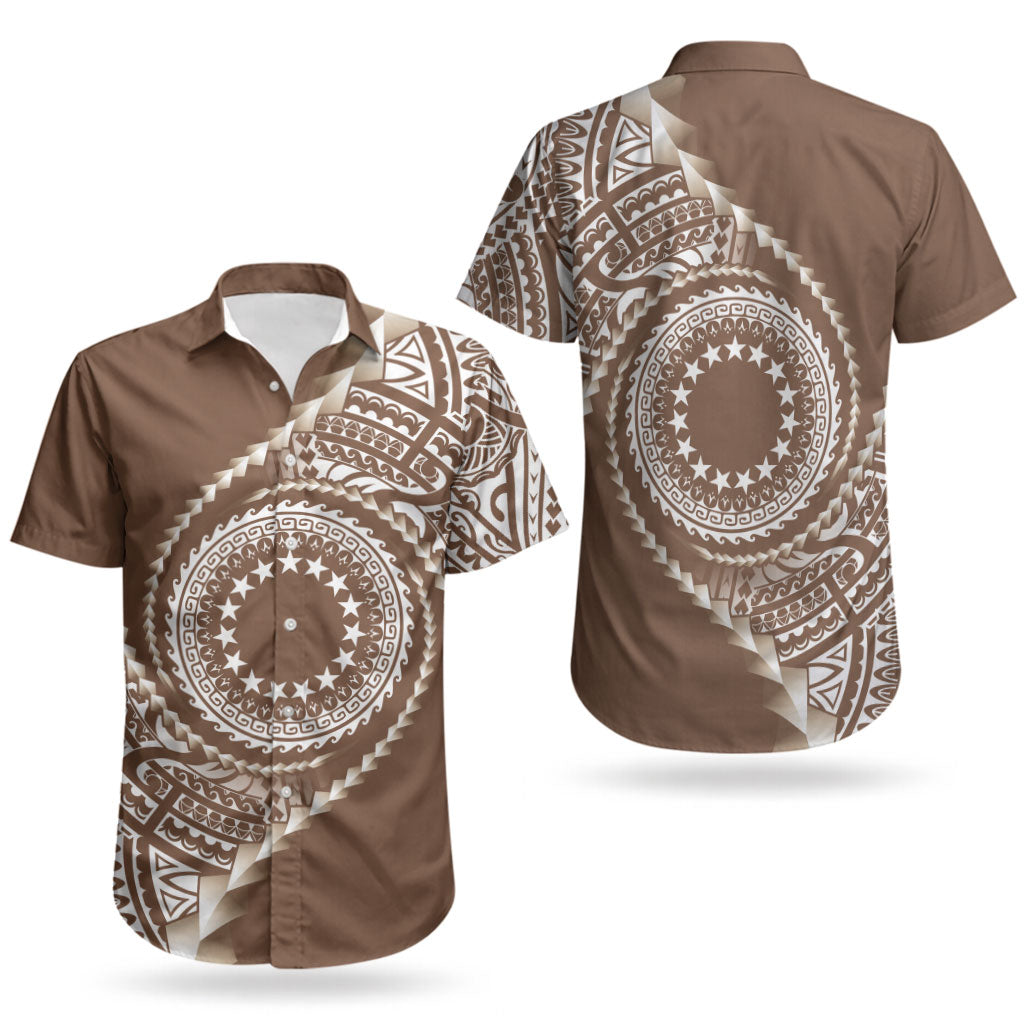 Cook Islands Gospel Day Couples Matching Mermaid Dress and Hawaiian Shirt Brown Tribal Curves