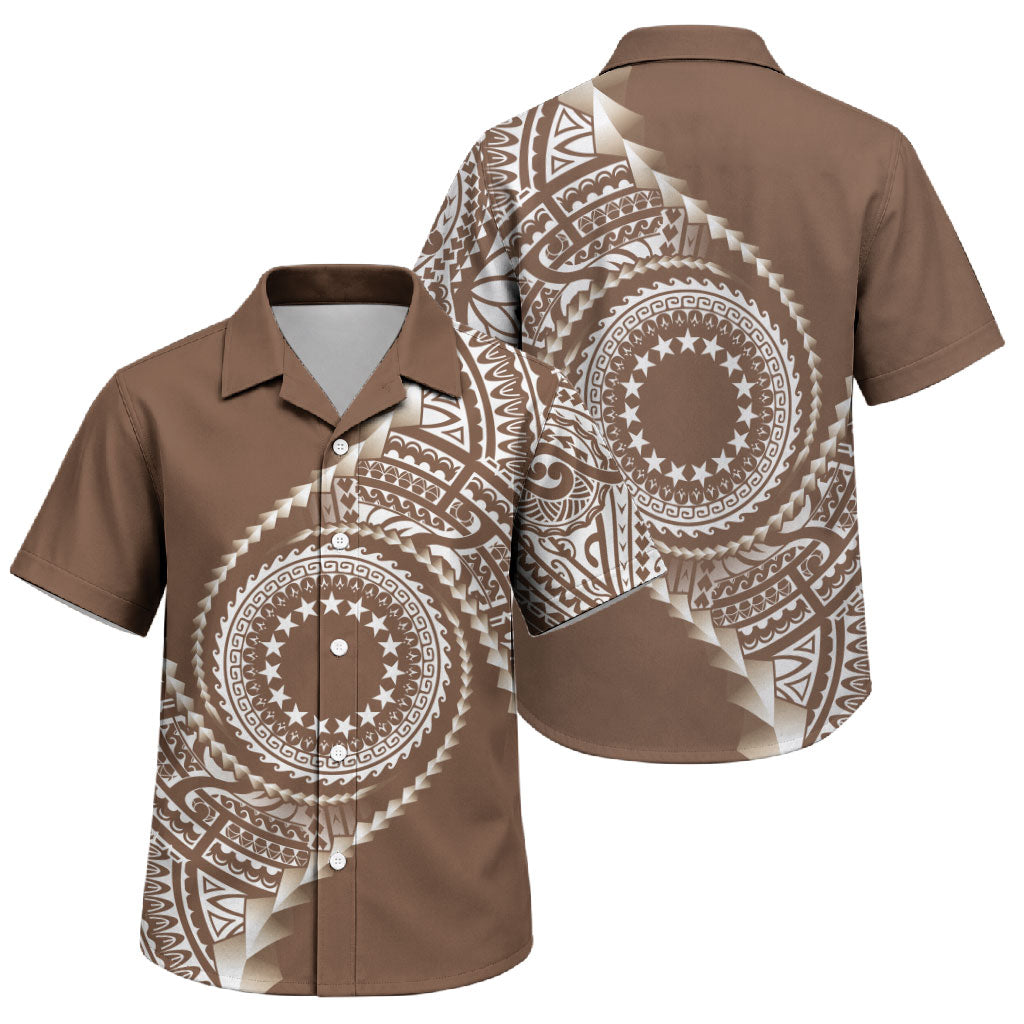 Cook Islands Gospel Day Family Matching Summer Maxi Dress and Hawaiian Shirt Brown Tribal Curves