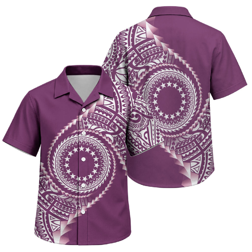 Cook Islands Gospel Day Family Matching Tank Maxi Dress and Hawaiian Shirt Maroon Tribal Curves