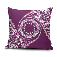 Cook Islands Gospel Day Pillow Cover Maroon Tribal Curves