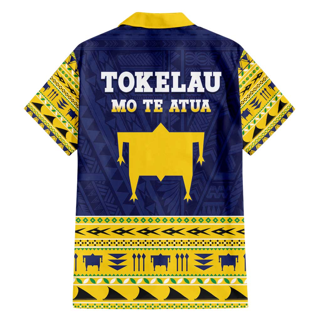 Tokelau Christmas Family Matching Off Shoulder Short Dress and Hawaiian Shirt Tokelauan Turtle Santa Sleigh