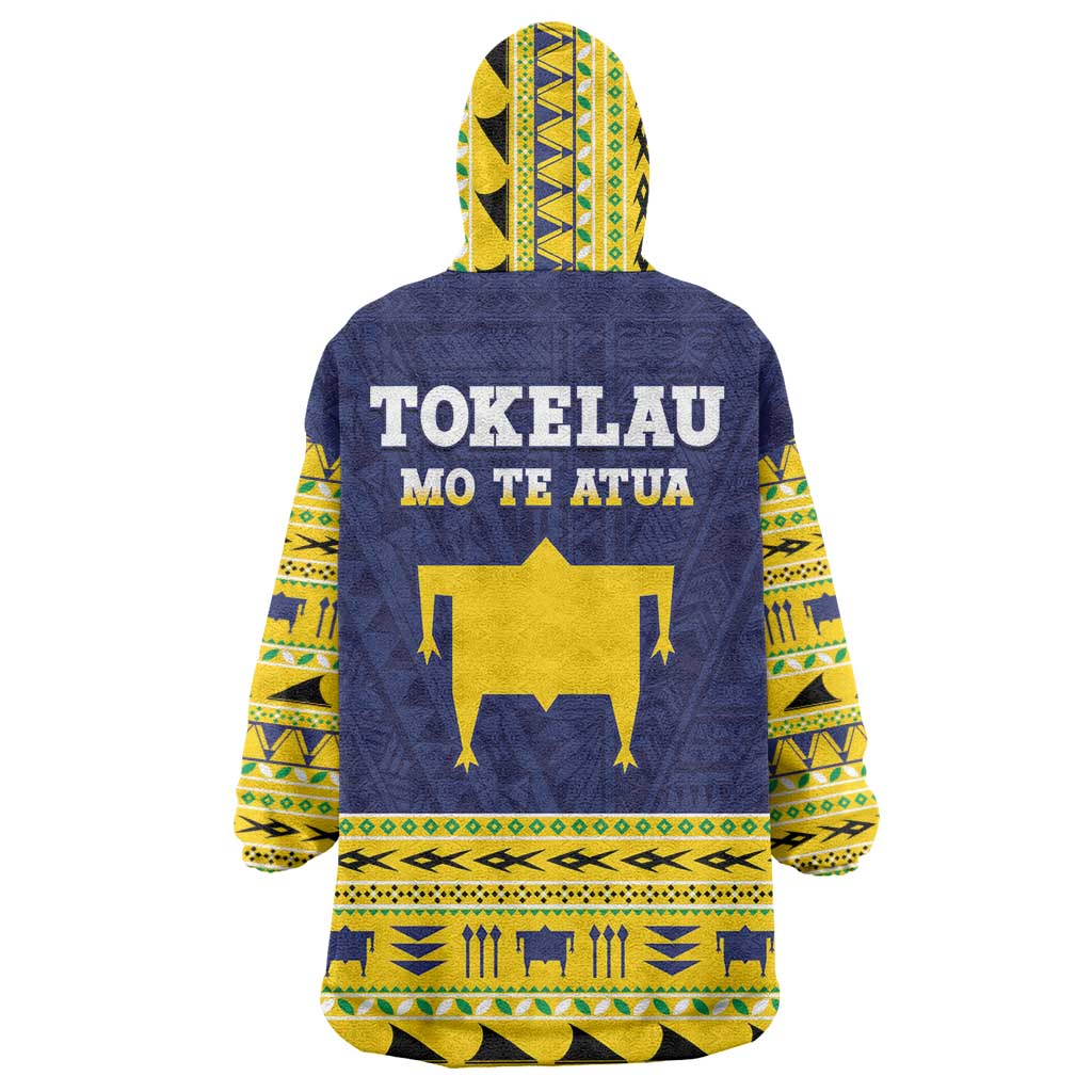 Tokelau Christmas Wearable Blanket Hoodie Tokelauan Turtle Santa Sleigh