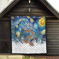 New Zealand Christmas Quilt Kiwis Santa Sleigh Starry Night Style LT05 - Polynesian Pride