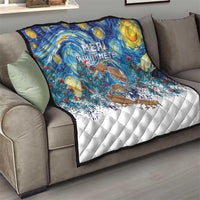New Zealand Christmas Quilt Kiwis Santa Sleigh Starry Night Style LT05 - Polynesian Pride