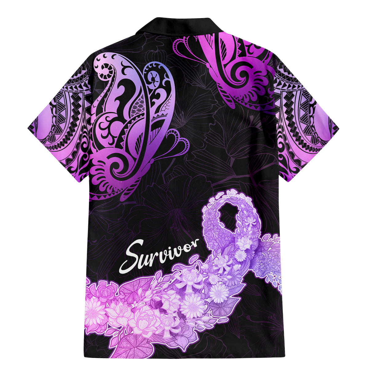 Pancreatic Cancer Awareness Family Matching Mermaid Dress and Hawaiian Shirt Keep Calm And Fight On Polynesian Pattern LT05 - Polynesian Pride