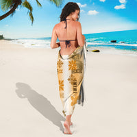Hawaiian Quilt Sarong Vintage Pattern Brown LT05 - Polynesian Pride