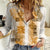 Hawaiian Quilt Women Casual Shirt Vintage Pattern Brown LT05 Female Brown - Polynesian Pride