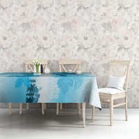 Hawaiian Quilt Tablecloth Vintage Pattern Blue LT05 - Polynesian Pride