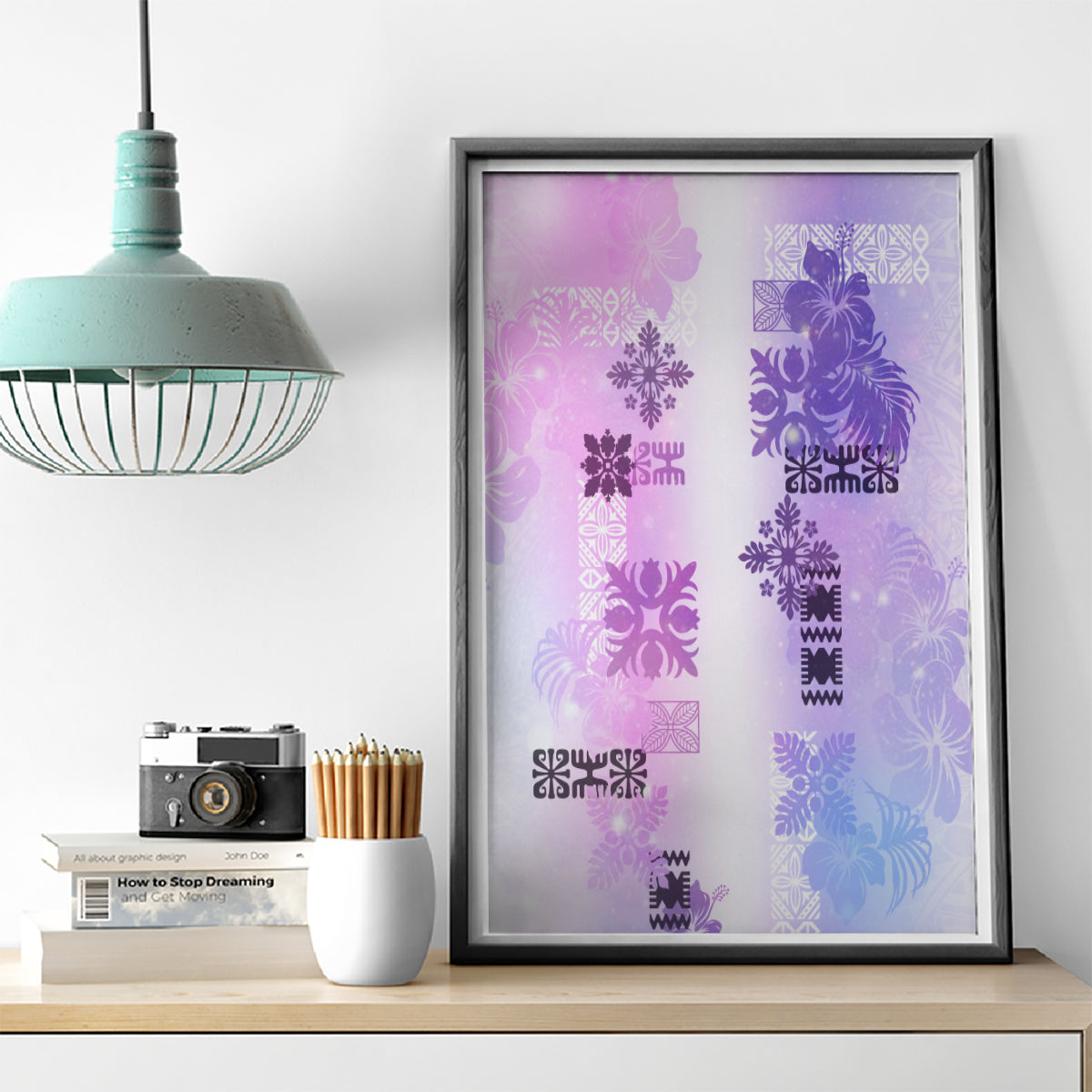 Hawaiian Quilt Canvas Wall Art Vintage Pattern Galaxy LT05 - Polynesian Pride