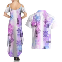 Hawaiian Quilt Couples Matching Summer Maxi Dress and Hawaiian Shirt Vintage Pattern Galaxy LT05 - Polynesian Pride