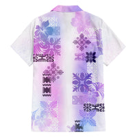 Hawaiian Quilt Family Matching Off Shoulder Short Dress and Hawaiian Shirt Vintage Pattern Galaxy LT05 - Polynesian Pride