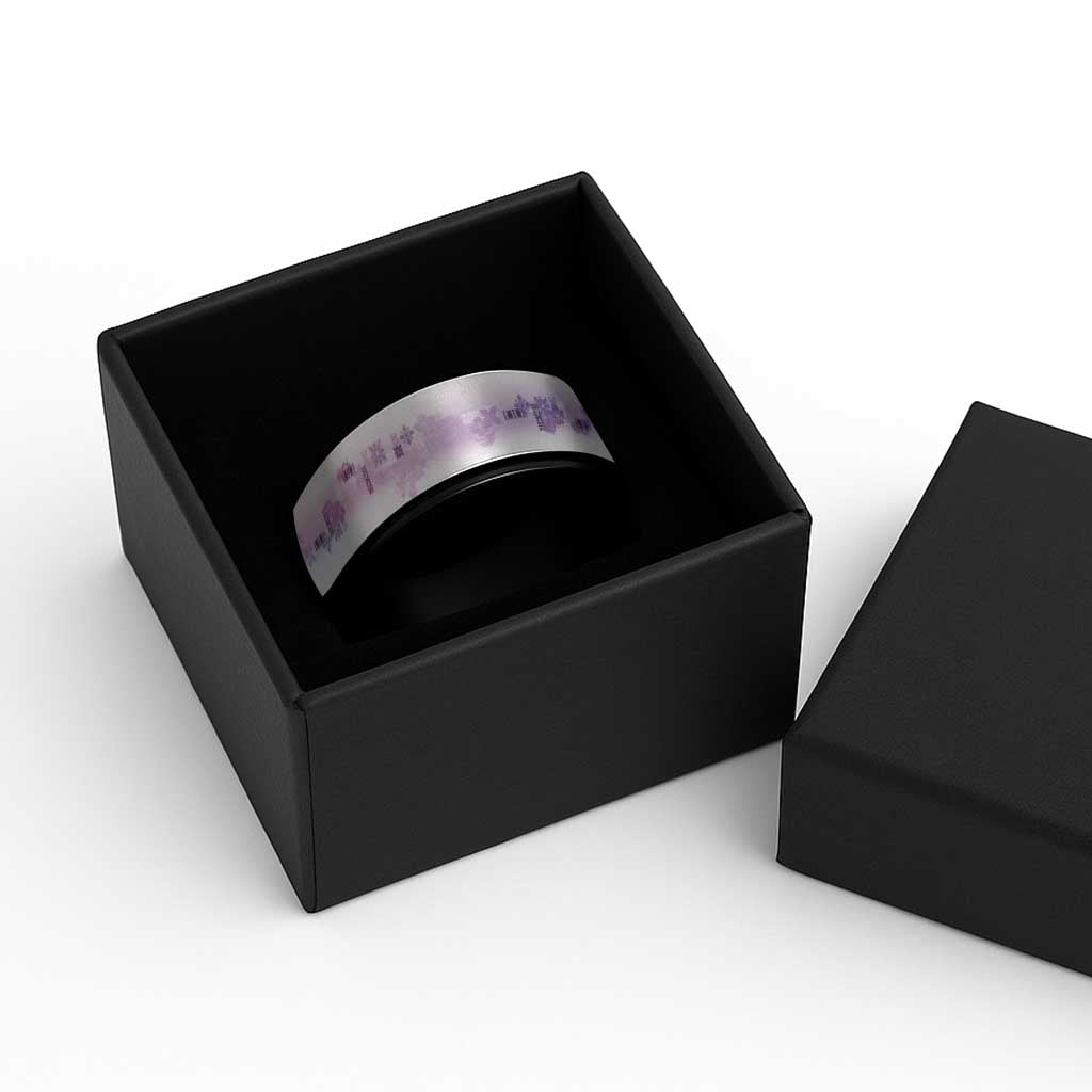 Hawaiian Quilt Spinner Ring Vintage Pattern Galaxy - Polynesian Pride