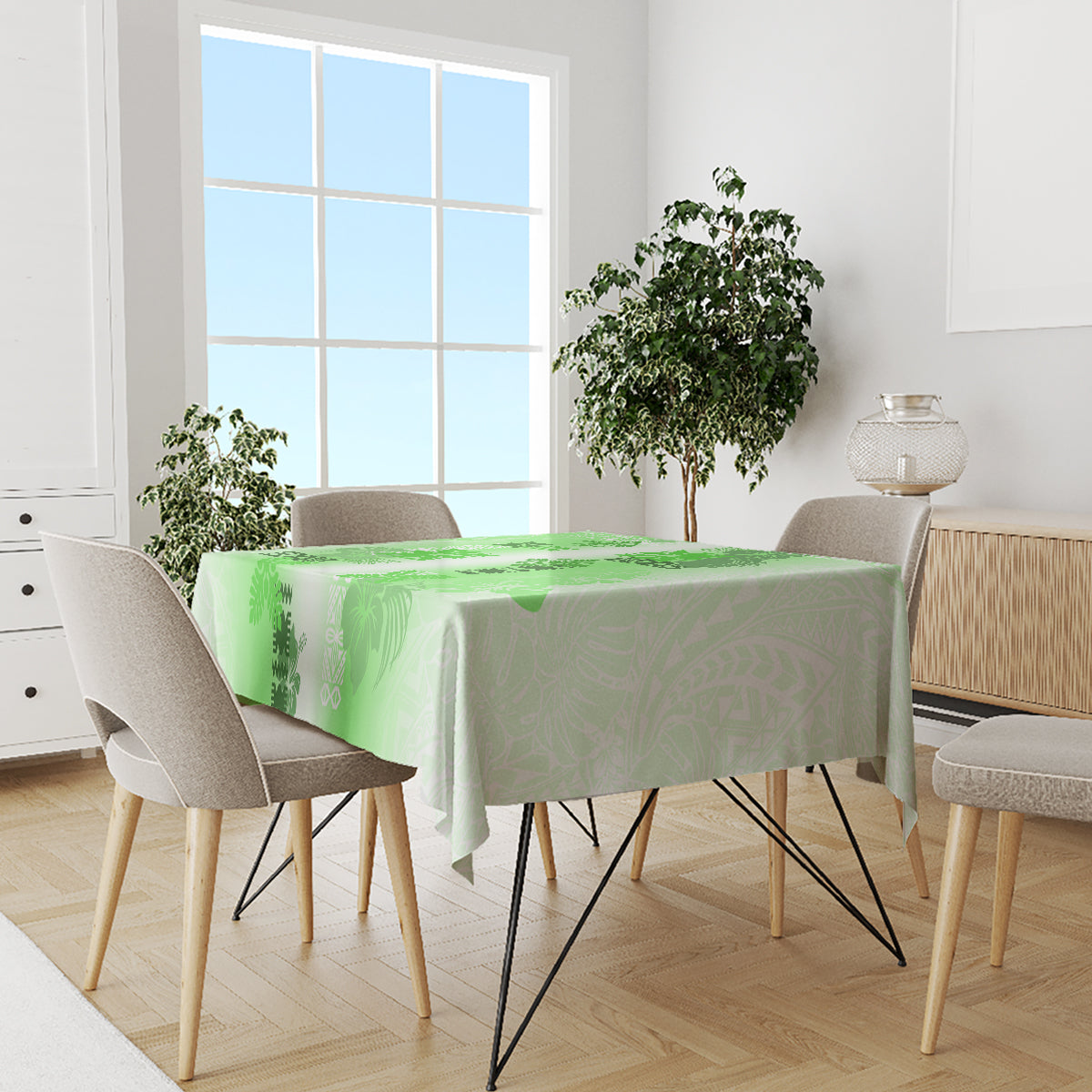 Hawaiian Quilt Tablecloth Vintage Pattern Green LT05 - Polynesian Pride