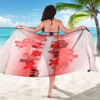 Hawaiian Quilt Sarong Vintage Pattern Red LT05 - Polynesian Pride