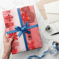 Hawaiian Quilt Wrapping Paper Vintage Pattern Red - Polynesian Pride