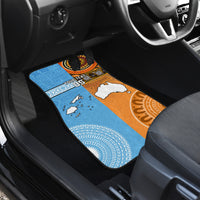 Custom Fiji Tapa And Australia Aboriginal Together Car Mats LT05 - Polynesian Pride