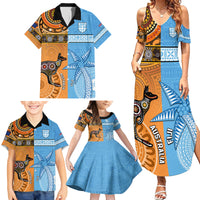 Custom Fiji Tapa And Australia Aboriginal Together Family Matching Summer Maxi Dress and Hawaiian Shirt LT05 - Polynesian Pride