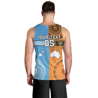 Custom Fiji Tapa And Australia Aboriginal Together Men Tank Top LT05 - Polynesian Pride