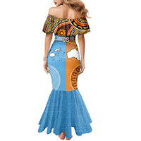 Custom Fiji Tapa And Australia Aboriginal Together Mermaid Dress LT05 - Polynesian Pride
