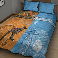 Custom Fiji Tapa And Australia Aboriginal Together Quilt Bed Set LT05 - Polynesian Pride