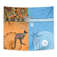 Custom Fiji Tapa And Australia Aboriginal Together Tapestry LT05 - Polynesian Pride