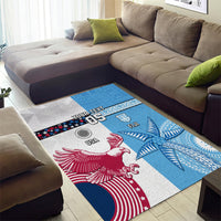 Custom Fiji And USA Palm Tree With Eagle Area Rug LT05 - Polynesian Pride
