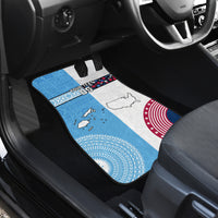 Custom Fiji And USA Palm Tree With Eagle Car Mats LT05 - Polynesian Pride