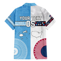 Custom Fiji And USA Palm Tree With Eagle Family Matching Mermaid Dress and Hawaiian Shirt LT05 - Polynesian Pride