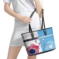 Custom Fiji And USA Palm Tree With Eagle Leather Tote Bag LT05 - Polynesian Pride