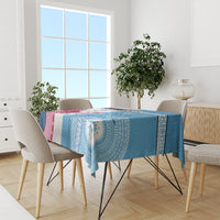 Custom Fiji And USA Palm Tree With Eagle Tablecloth LT05 - Polynesian Pride