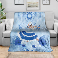 Cook Islands Women's Day Blanket With Polynesian Pattern