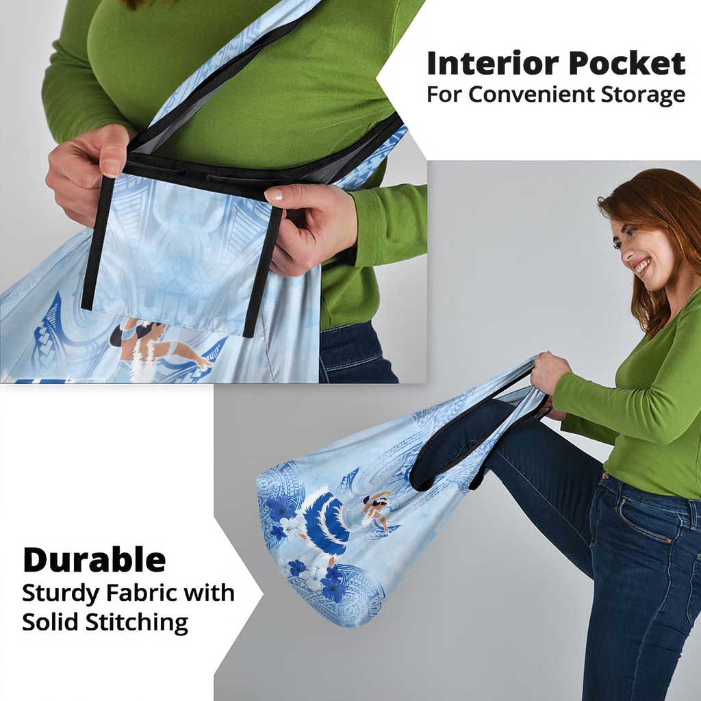 Cook Islands Women's Day Grocery Bag With Polynesian Pattern