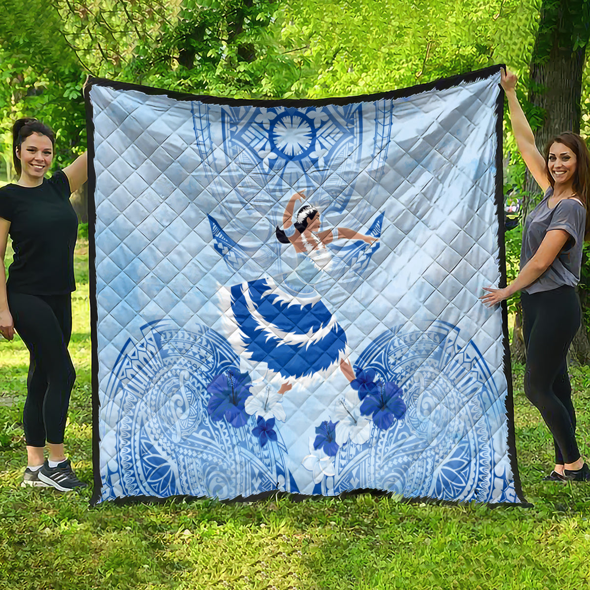 Cook Islands Women's Day Quilt With Polynesian Pattern LT05 - Polynesian Pride