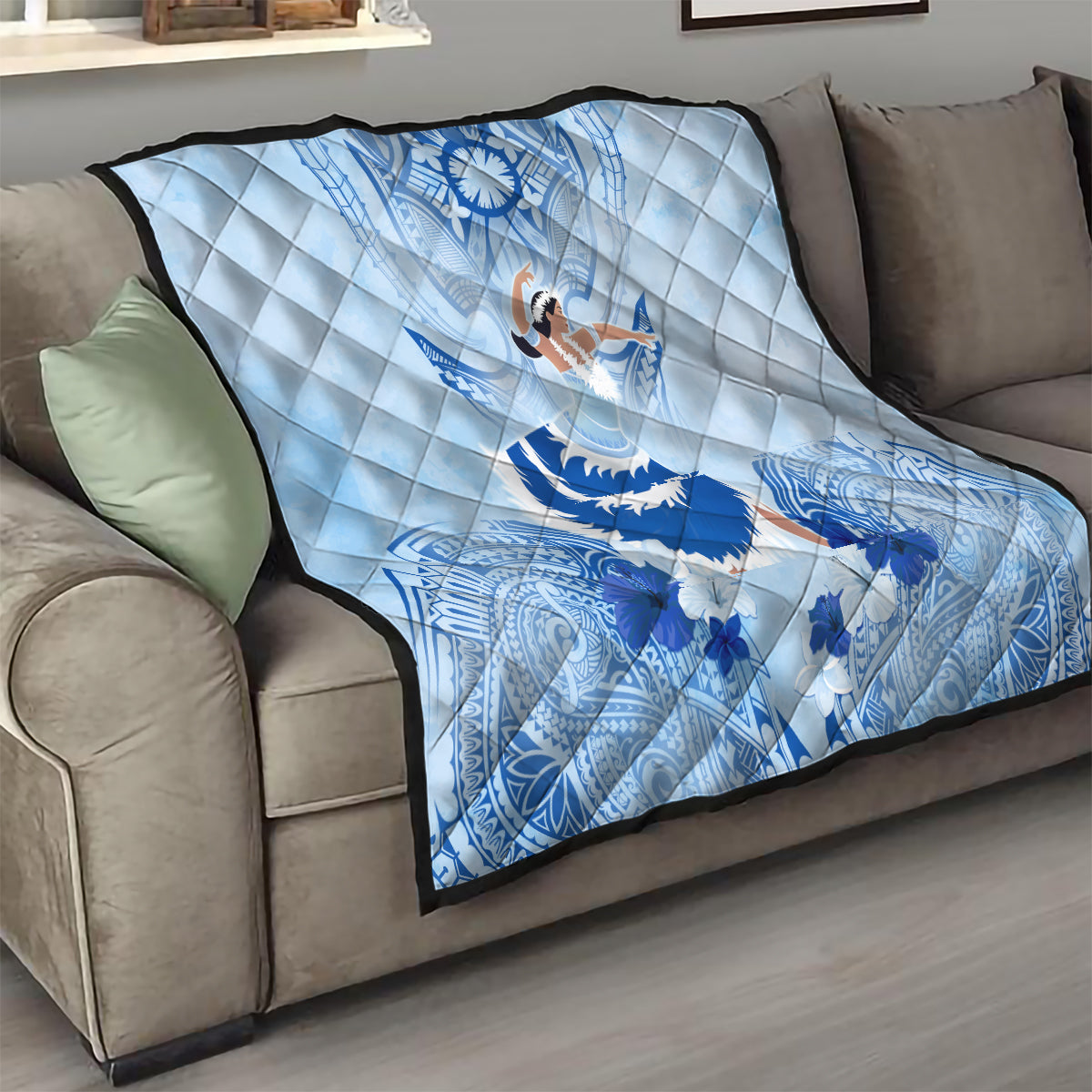 Cook Islands Women's Day Quilt With Polynesian Pattern LT05 - Polynesian Pride