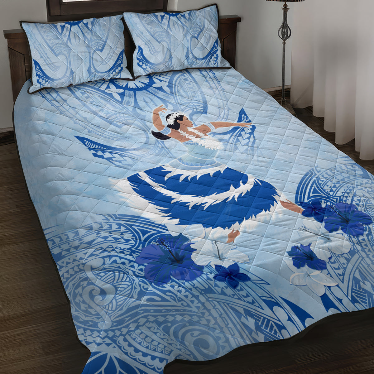 Cook Islands Women's Day Quilt Bed Set With Polynesian Pattern