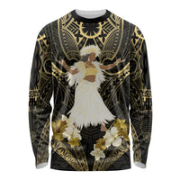 Niue Women's Day Long Sleeve Shirt With Polynesian Pattern LT05 Unisex Gold - Polynesian Pride