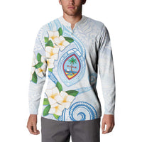 Guam Chamorro Button Sweatshirt Guasali Flowers Curves Style