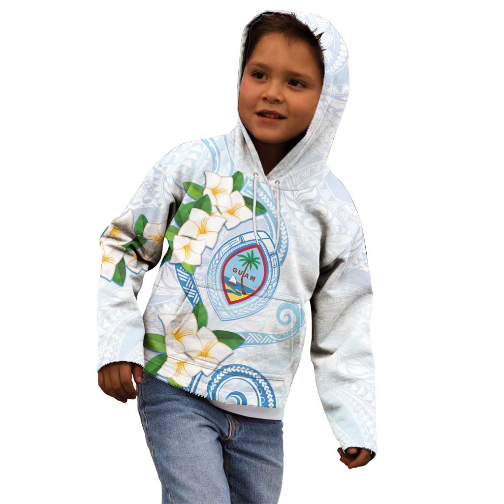 Guam Chamorro Kid Hoodie Guasali Flowers Curves Style