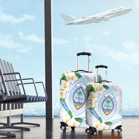 Guam Chamorro Luggage Cover Guasali Flowers Curves Style
