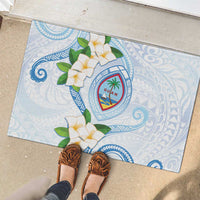 Guam Chamorro Rubber Doormat Guasali Flowers Curves Style