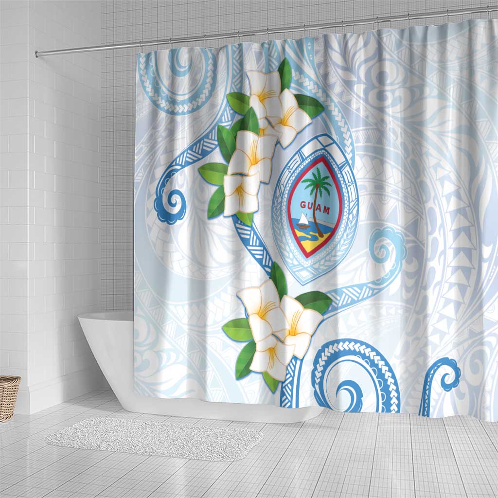 Guam Chamorro Shower Curtain Guasali Flowers Curves Style