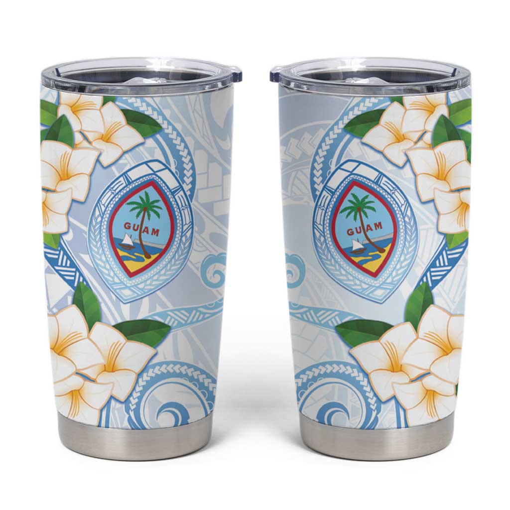 Guam Chamorro Tumbler Cup Guasali Flowers Curves Style