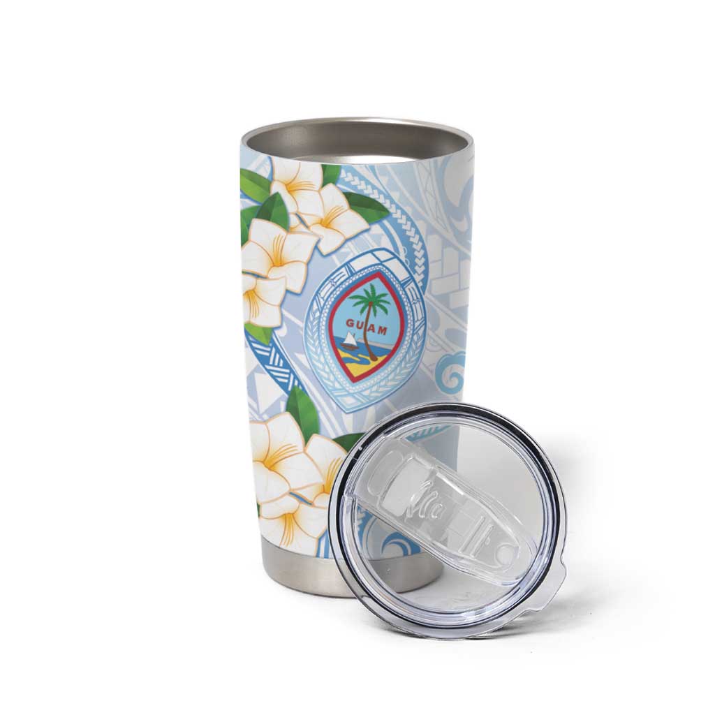Guam Chamorro Tumbler Cup Guasali Flowers Curves Style