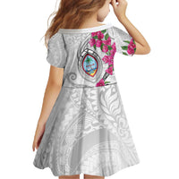 Guam Chamorro Family Matching Mermaid Dress and Hawaiian Shirt Curves Polynesian Tattoo Mix Bougainvillea