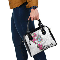 Guam Chamorro Shoulder Handbag Curves Polynesian Tattoo Mix Bougainvillea
